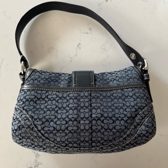 Coach Y2K Mini SoHo style f12308 in blue signature print - Picture 2 of 10